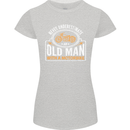 Old Man Motorcycle Motorbike Biker Funny Womens Petite Cut T-Shirt Sports Grey