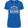 Old Man Motorcycle Motorbike Biker Funny Womens Wider Cut T-Shirt Royal Blue
