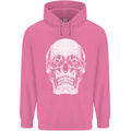 Old Man Skull With Glasses Gothic Biker Childrens Kids Hoodie Azalea