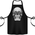 Old Man Skull With Glasses Gothic Biker Cotton Apron 100% Organic Black