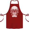Old Man Skull With Glasses Gothic Biker Cotton Apron 100% Organic Maroon