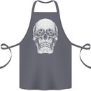 Old Man Skull With Glasses Gothic Biker Cotton Apron 100% Organic Steel