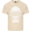 Old Man Skull With Glasses Gothic Biker Mens Cotton T-Shirt Tee Top Natural