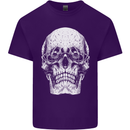 Old Man Skull With Glasses Gothic Biker Mens Cotton T-Shirt Tee Top Purple