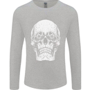 Old Man Skull With Glasses Gothic Biker Mens Long Sleeve T-Shirt Sports Grey