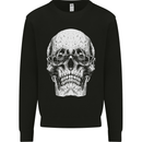 Old Man Skull With Glasses Gothic Biker Mens Sweatshirt Jumper Black