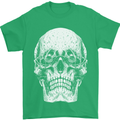 Old Man Skull With Glasses Gothic Biker Mens T-Shirt Cotton Gildan Irish Green