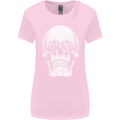 Old Man Skull With Glasses Gothic Biker Womens Wider Cut T-Shirt Light Pink