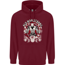 Old Man Strong Gym Age Bodybuilding Mens 80% Cotton Hoodie Maroon
