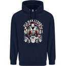 Old Man Strong Gym Age Bodybuilding Mens 80% Cotton Hoodie Navy Blue