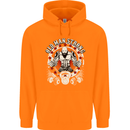 Old Man Strong Gym Age Bodybuilding Mens 80% Cotton Hoodie Orange