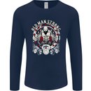 Old Man Strong Gym Age Bodybuilding Mens Long Sleeve T-Shirt Navy Blue