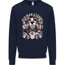 Old Man Strong Gym Age Bodybuilding Mens Sweatshirt Jumper Navy Blue