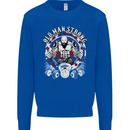 Old Man Strong Gym Age Bodybuilding Mens Sweatshirt Jumper Royal Blue
