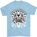 Old Man Strong Gym Age Bodybuilding Mens T-Shirt Cotton Gildan Light Blue