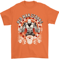 Old Man Strong Gym Age Bodybuilding Mens T-Shirt Cotton Gildan Orange