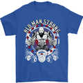 Old Man Strong Gym Age Bodybuilding Mens T-Shirt Cotton Gildan Royal Blue