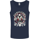 Old Man Strong Gym Age Bodybuilding Mens Vest Tank Top Navy Blue