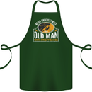 Old Man With Sticky Shoes Climbing Climber Cotton Apron 100% Organic Forest Green