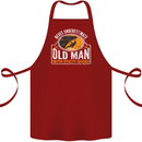 Old Man With Sticky Shoes Climbing Climber Cotton Apron 100% Organic Maroon