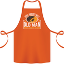 Old Man With Sticky Shoes Climbing Climber Cotton Apron 100% Organic Orange