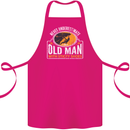Old Man With Sticky Shoes Climbing Climber Cotton Apron 100% Organic Pink