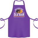 Old Man With Sticky Shoes Climbing Climber Cotton Apron 100% Organic Purple