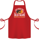 Old Man With Sticky Shoes Climbing Climber Cotton Apron 100% Organic Red