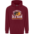 Old Man With Sticky Shoes Climbing Climber Mens 80% Cotton Hoodie Maroon