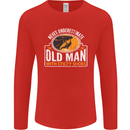 Old Man With Sticky Shoes Climbing Climber Mens Long Sleeve T-Shirt Red