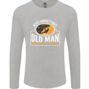 Old Man With Sticky Shoes Climbing Climber Mens Long Sleeve T-Shirt Sports Grey
