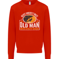 Old Man With Sticky Shoes Climbing Climber Mens Sweatshirt Jumper Bright Red