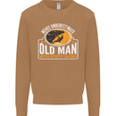 Old Man With Sticky Shoes Climbing Climber Mens Sweatshirt Jumper Caramel Latte