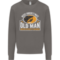 Old Man With Sticky Shoes Climbing Climber Mens Sweatshirt Jumper Charcoal