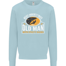 Old Man With Sticky Shoes Climbing Climber Mens Sweatshirt Jumper Light Blue