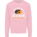 Old Man With Sticky Shoes Climbing Climber Mens Sweatshirt Jumper Light Pink