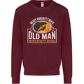 Old Man With Sticky Shoes Climbing Climber Mens Sweatshirt Jumper Maroon
