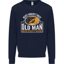 Old Man With Sticky Shoes Climbing Climber Mens Sweatshirt Jumper Navy Blue