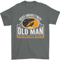 Old Man With Sticky Shoes Climbing Climber Mens T-Shirt Cotton Gildan Charcoal