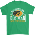 Old Man With Sticky Shoes Climbing Climber Mens T-Shirt Cotton Gildan Irish Green
