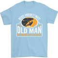 Old Man With Sticky Shoes Climbing Climber Mens T-Shirt Cotton Gildan Light Blue