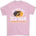 Old Man With Sticky Shoes Climbing Climber Mens T-Shirt Cotton Gildan Light Pink