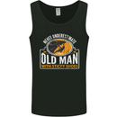 Old Man With Sticky Shoes Climbing Climber Mens Vest Tank Top Black