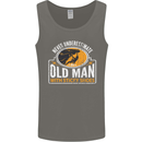 Old Man With Sticky Shoes Climbing Climber Mens Vest Tank Top Charcoal