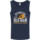 Old Man With Sticky Shoes Climbing Climber Mens Vest Tank Top Navy Blue