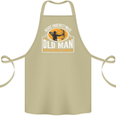 Old Man With a Bow & Arrow Funny Archery Cotton Apron 100% Organic Khaki