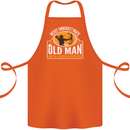 Old Man With a Bow & Arrow Funny Archery Cotton Apron 100% Organic Orange