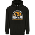 Old Man With a Bow & Arrow Funny Archery Mens 80% Cotton Hoodie Black
