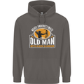 Old Man With a Bow & Arrow Funny Archery Mens 80% Cotton Hoodie Charcoal