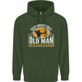 Old Man With a Bow & Arrow Funny Archery Mens 80% Cotton Hoodie Forest Green